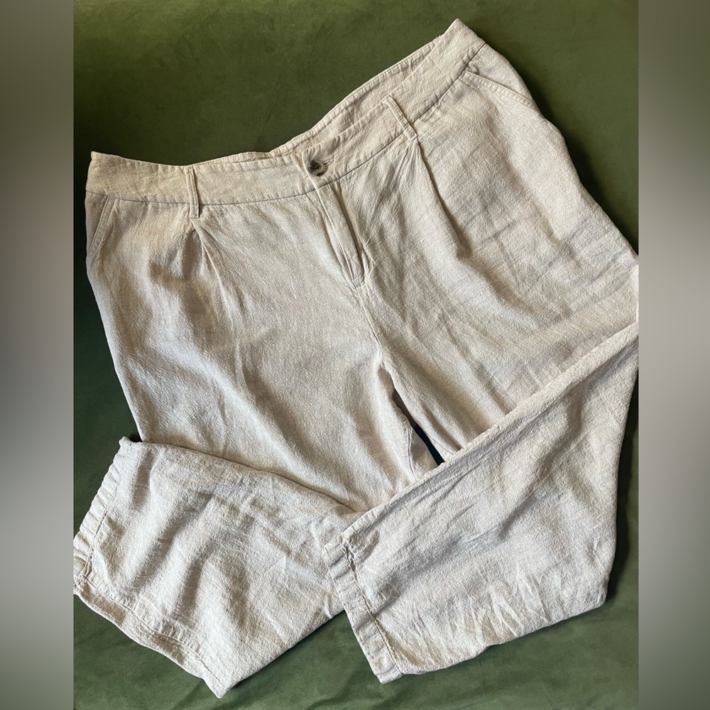 Baige Linen Tapper Pants | A New Day | 16